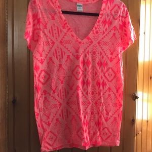 Neon orange Aztec T-shirt